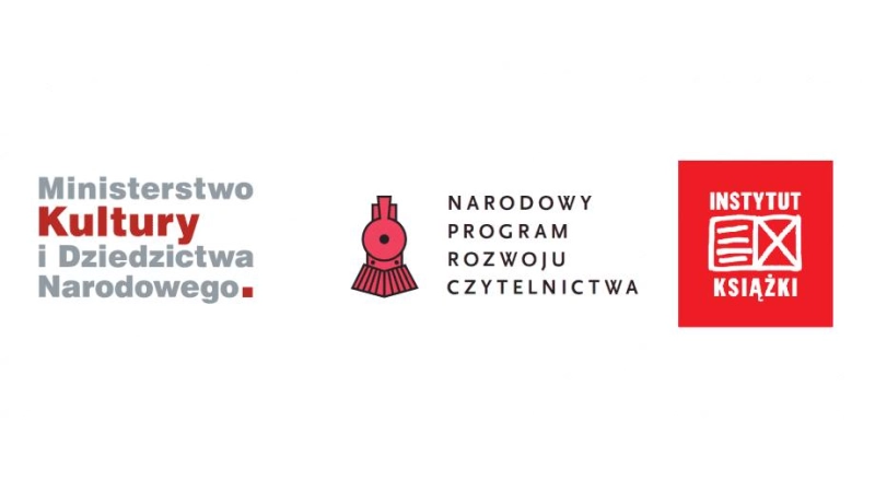 Logotypy Ministerstwa Kultury, Narodowego Programu Czytelnictwa i Instytutu Książki - powiększenie