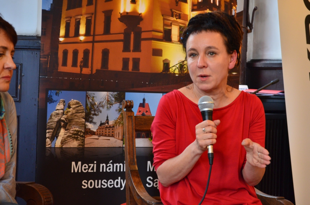 Olga Tokarczuk w trakcie Festiwalu Góry Literatury - powiększenie